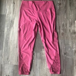 Fabletics pants mesh & lace design light pink XXL